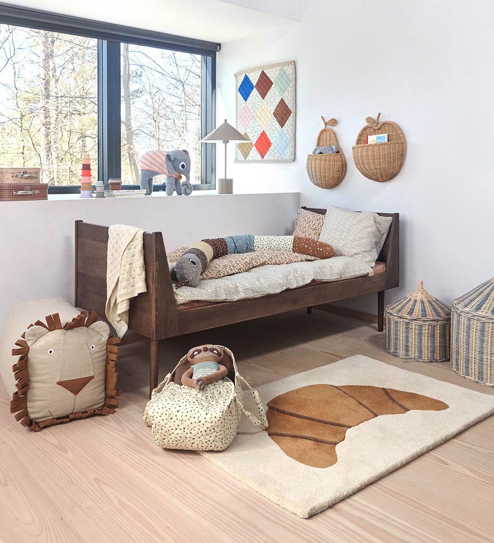 OYOY Tapestry/Rug - 65x45 cm - Brown w. Croissant