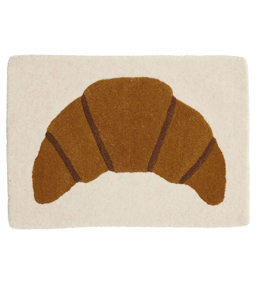 OYOY Tapestry/Rug - 65x45 cm - Brown w. Croissant