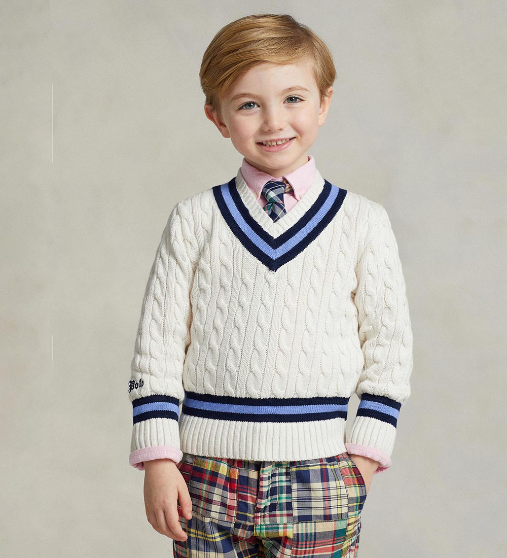 Polo Ralph Lauren Blouse - Knitted - Watch Hill - Cream/Navy
