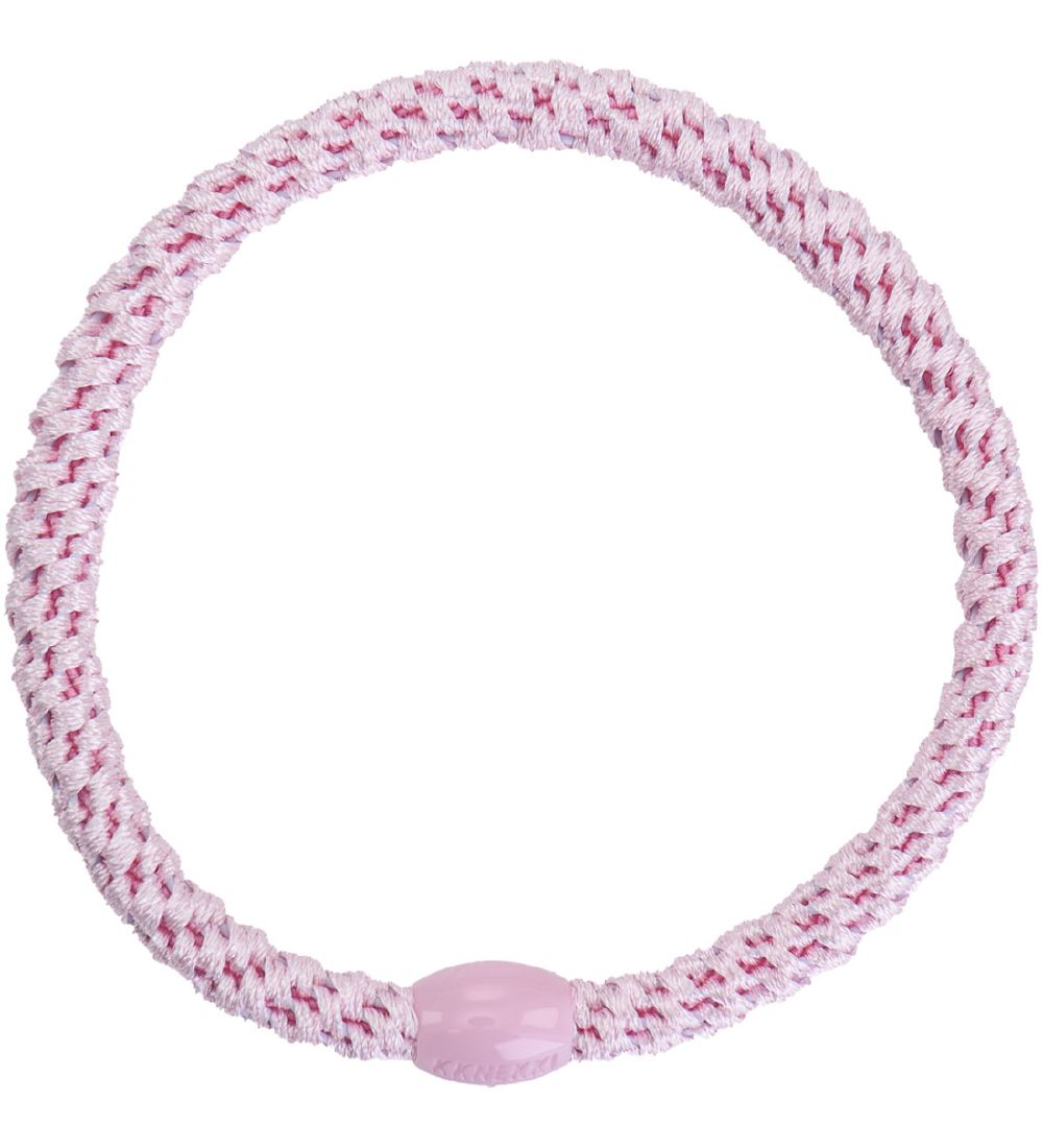 Kknekki Elastic Hair Bands - 6-Pack - Slim - Pastel Glitter/Ligh