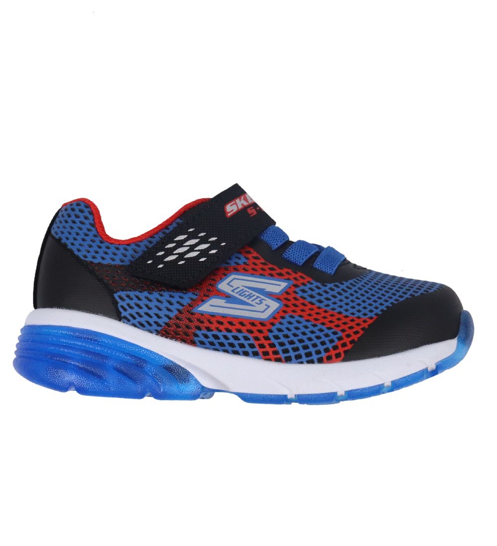 Skechers Shoe w. Lights - Boys S Lights - Black/Red/Blue