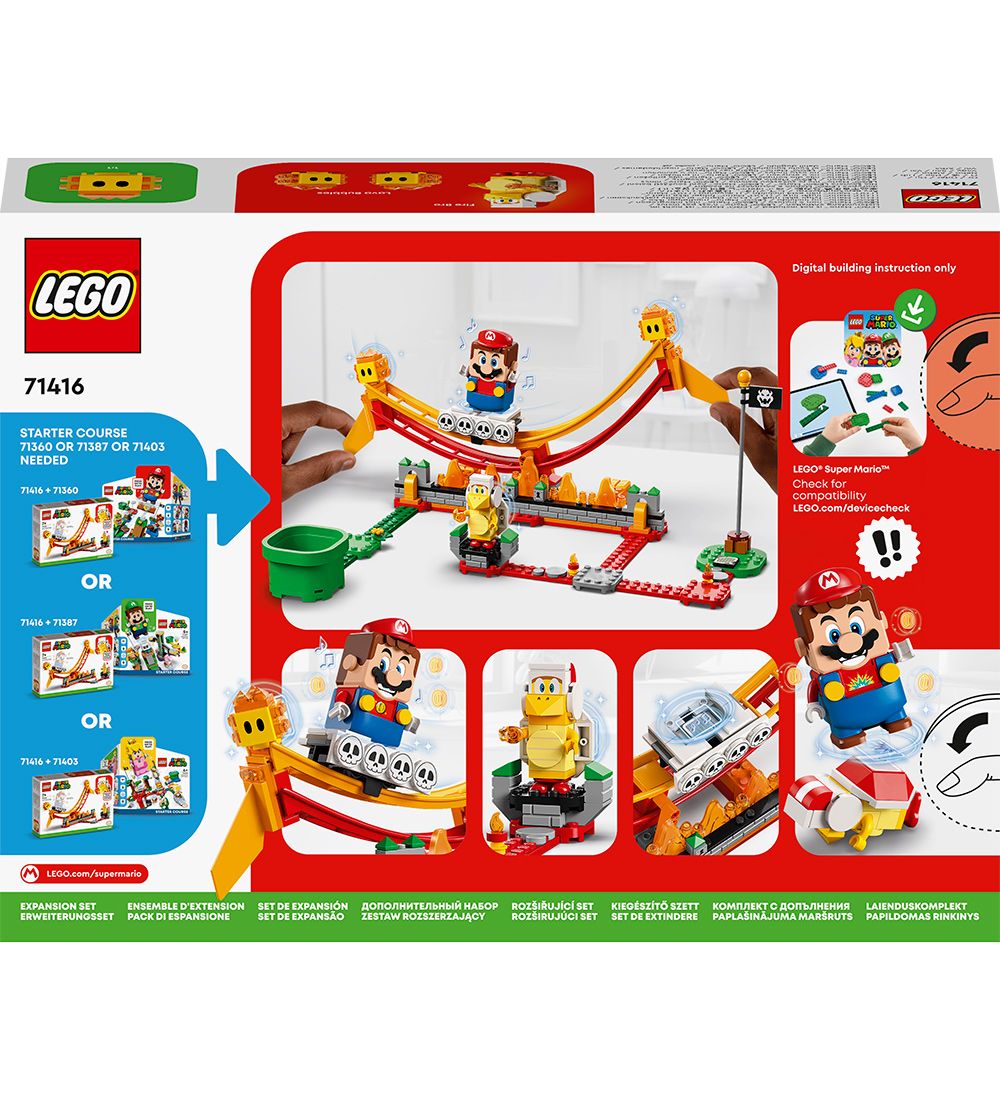 LEGO® Super Mario - Lava Wave Ride Expansion Set 71416 - 218 Par