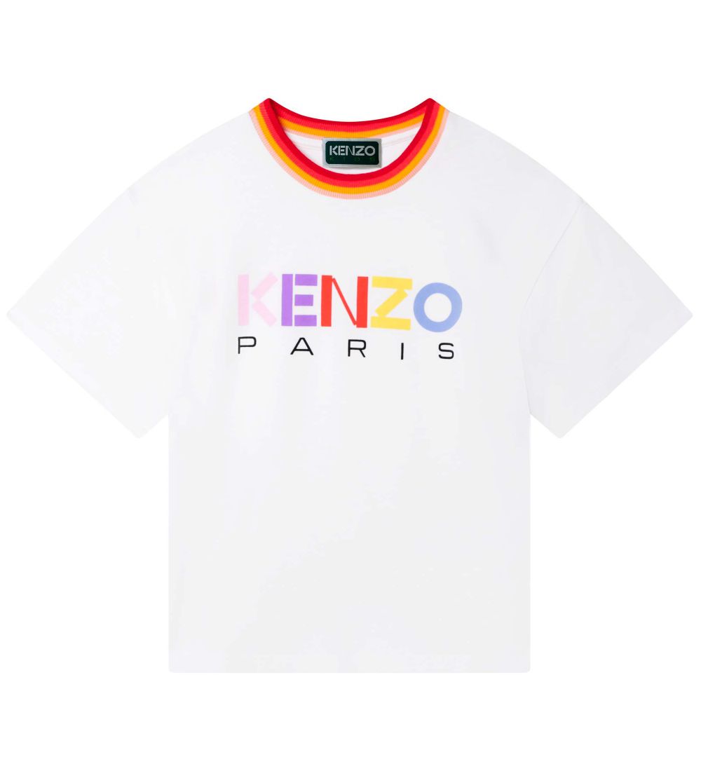 Kenzo T-shirt - White/Multicolour w. Print