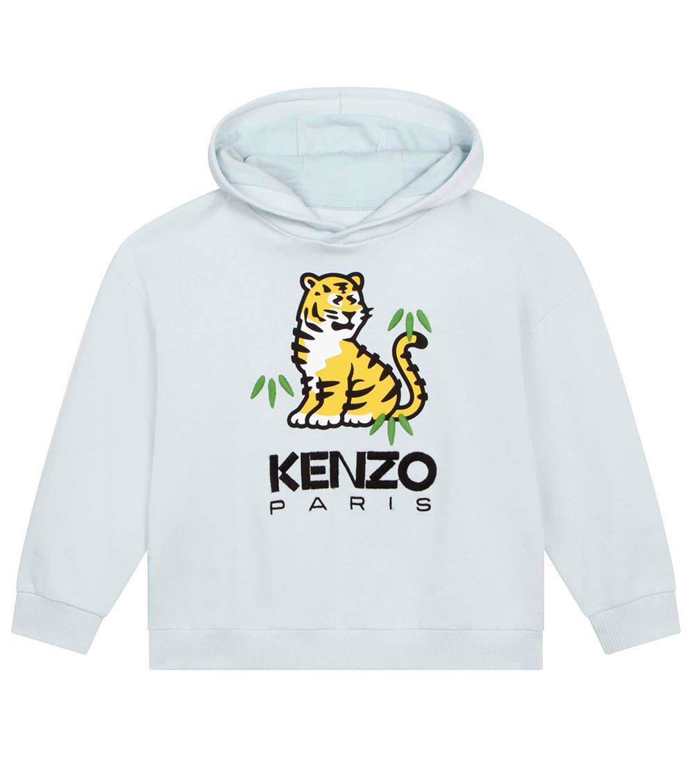 Kenzo Hoodie - Light Blue w. Tiger