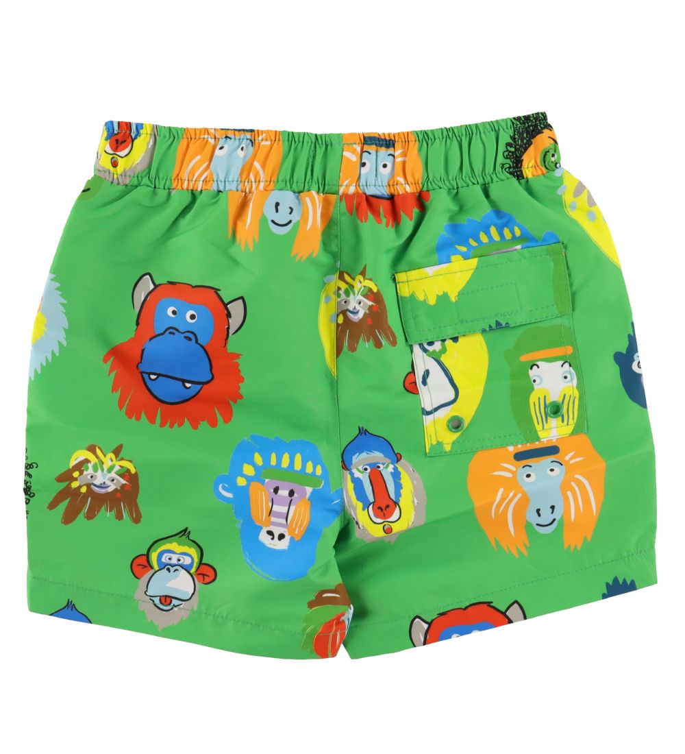 Stella McCartney Kids Swim Shorts - Green w. Monkeys