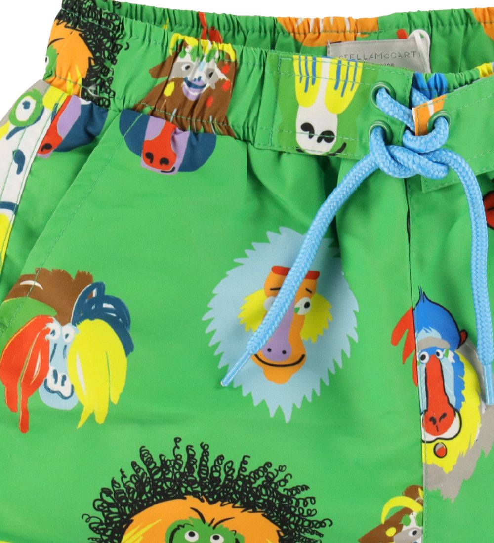 Stella McCartney Kids Swim Shorts - Green w. Monkeys