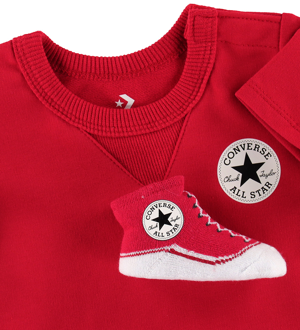 Converse Set - Zomerromper/Sokken - Rood/Wit