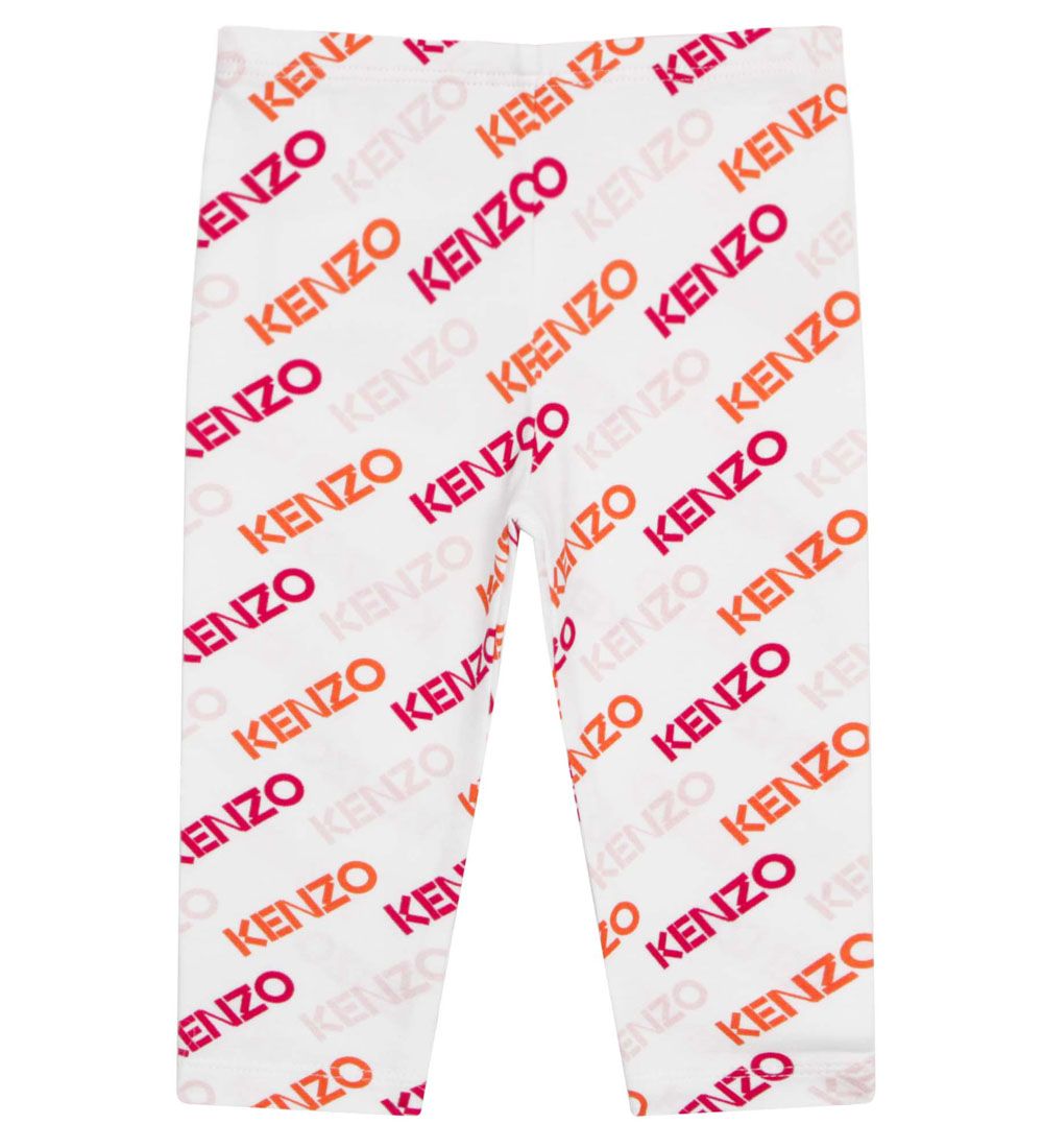 Kenzo Leggings - White w. Print