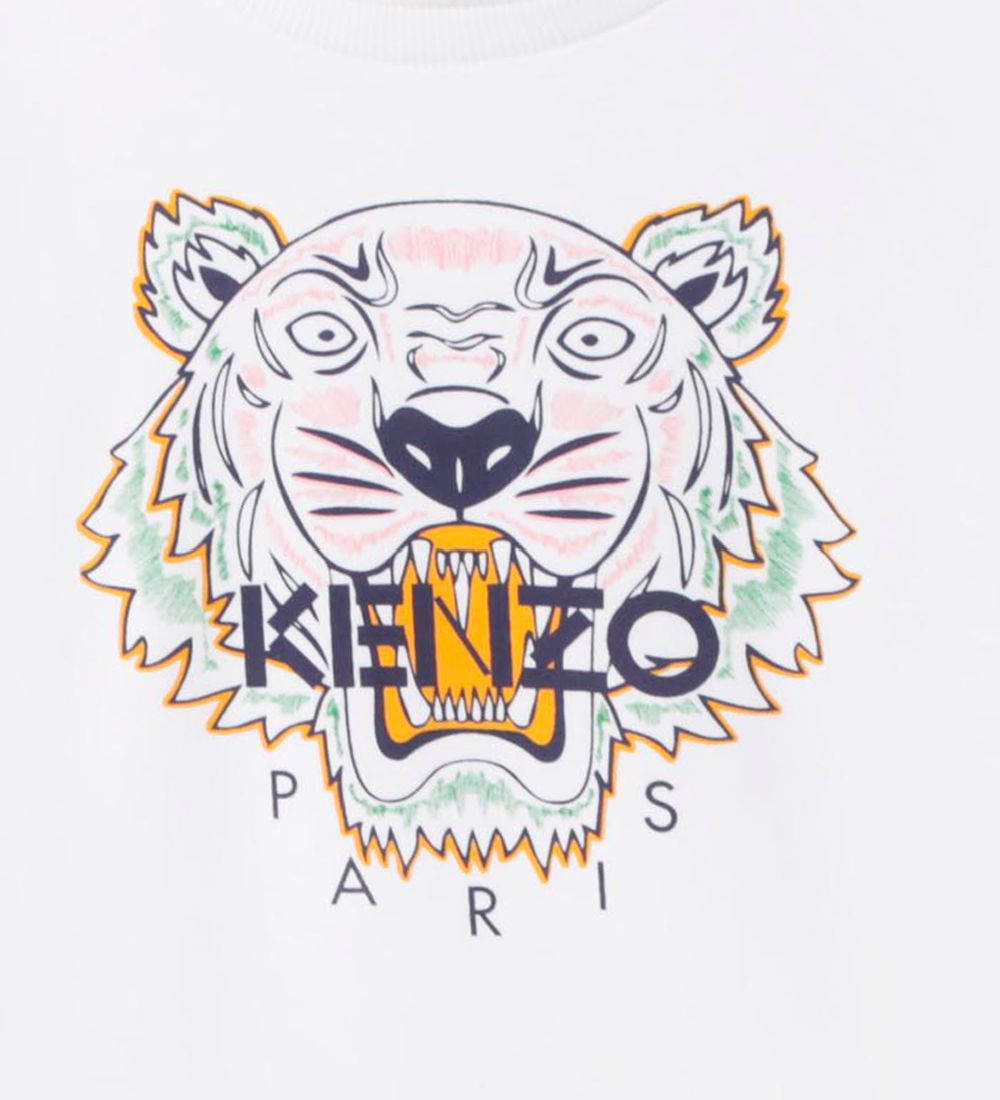 Kenzo Dress - White w. Tiger