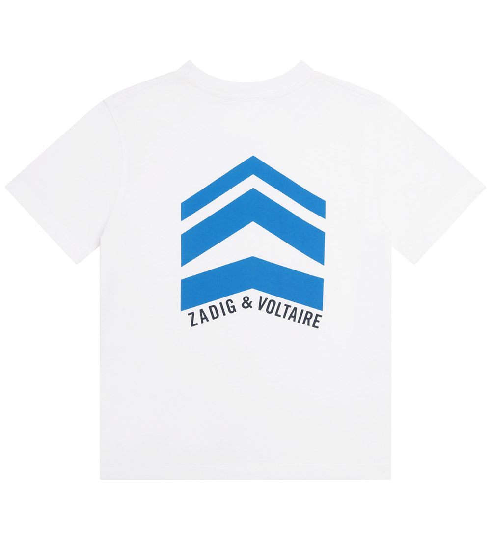 Zadig & Voltaire T-shirt - White w. Blue