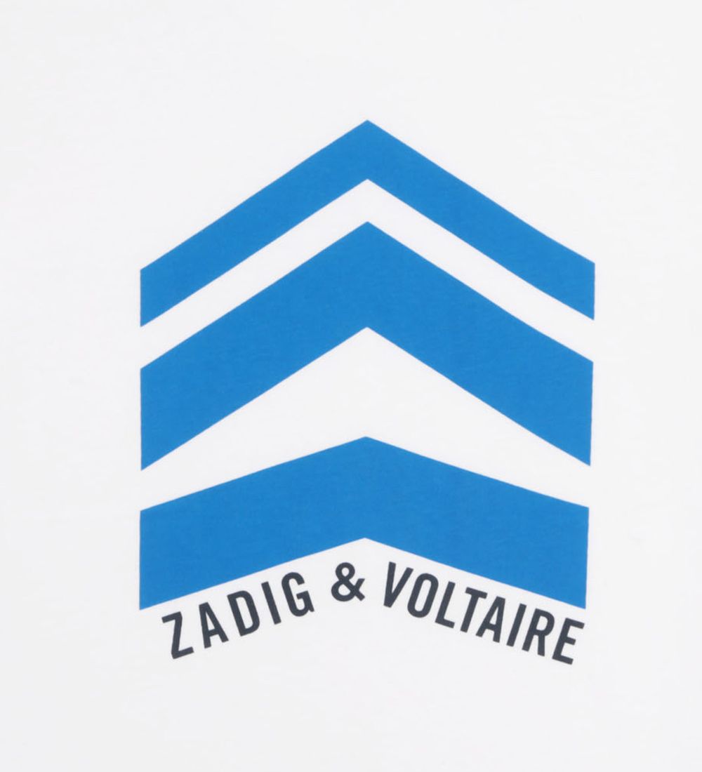 Zadig & Voltaire T-shirt - White w. Blue