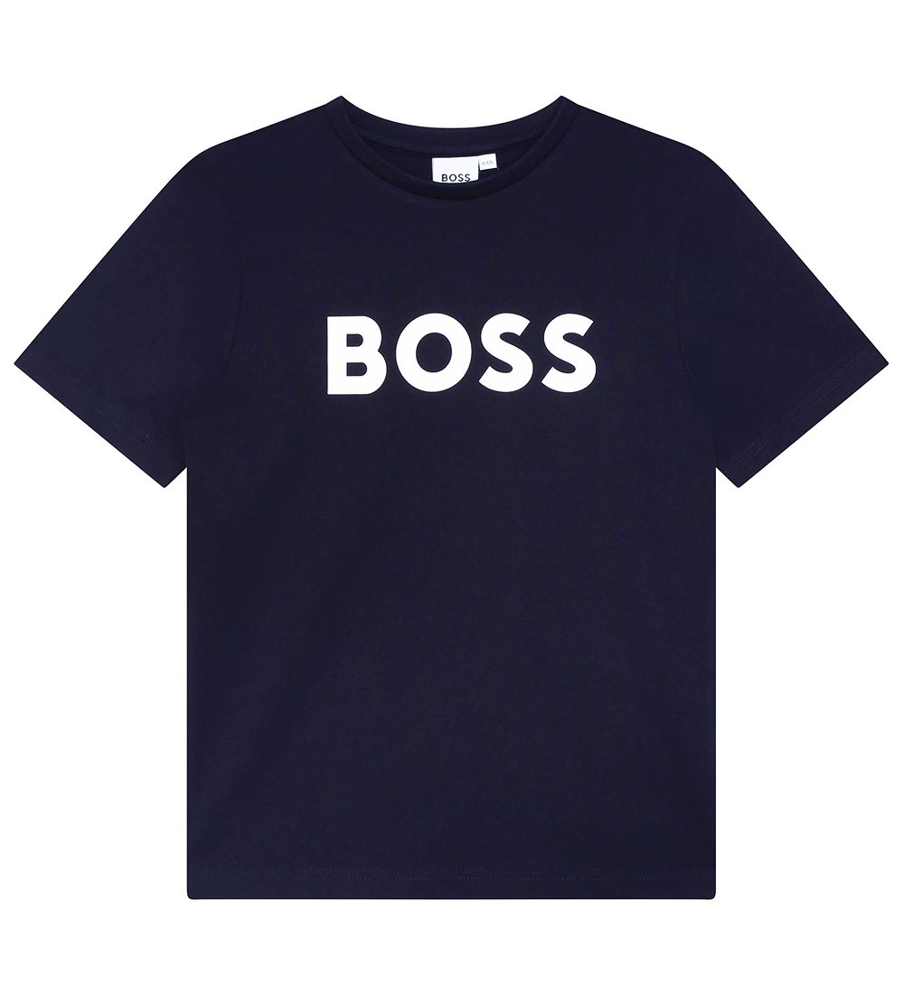 BOSS T-shirt - Navy w. White