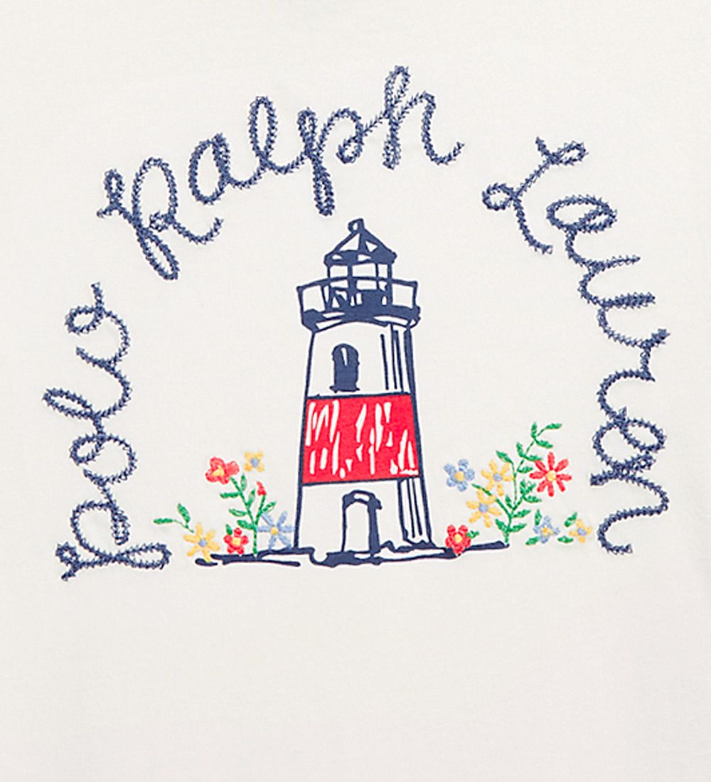 Polo Ralph Lauren T-Shirt - Uhr Hill - Weiß m. Leuchtturm