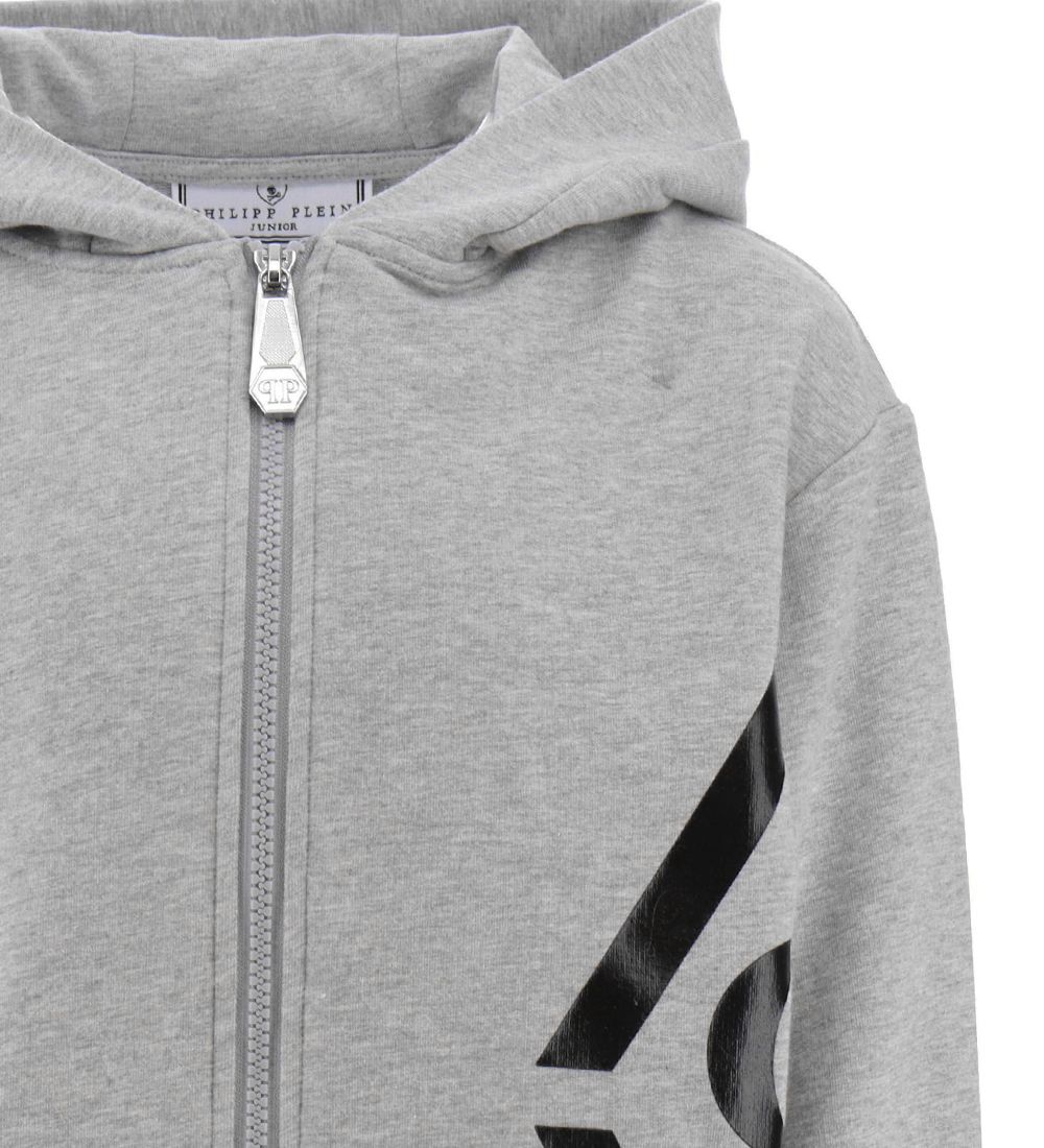 Philipp Plein Cardigan - Gråmelerad m. Svart