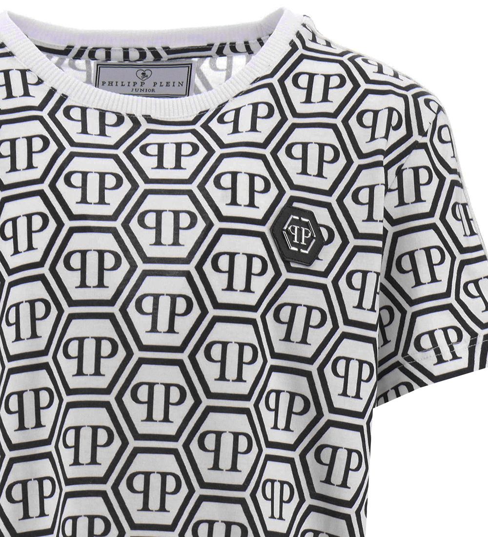 Philipp Plein T-Shirt - Schwarz/Weiß m. Logo