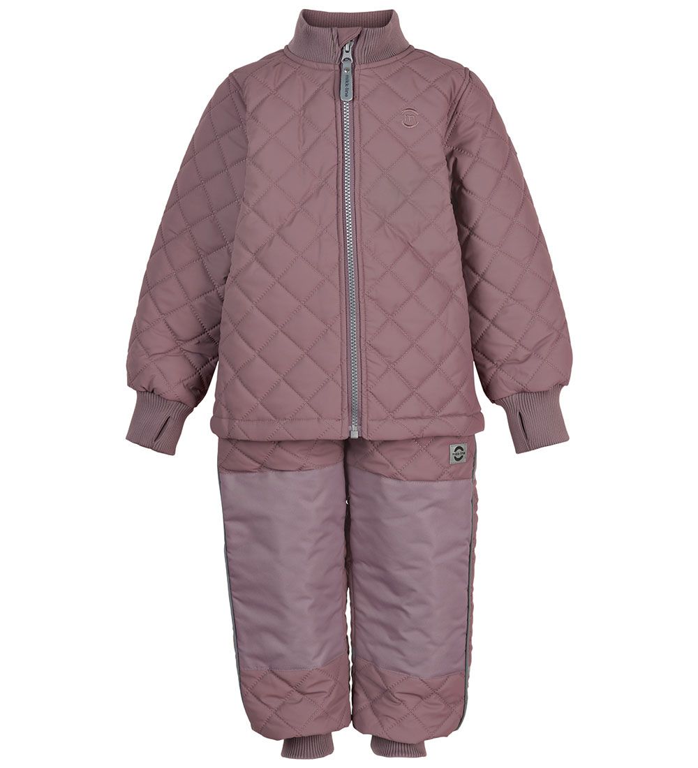 Mikk-Line Thermo Set w. Fleece - Duvet - Coated - Twilight Mauve