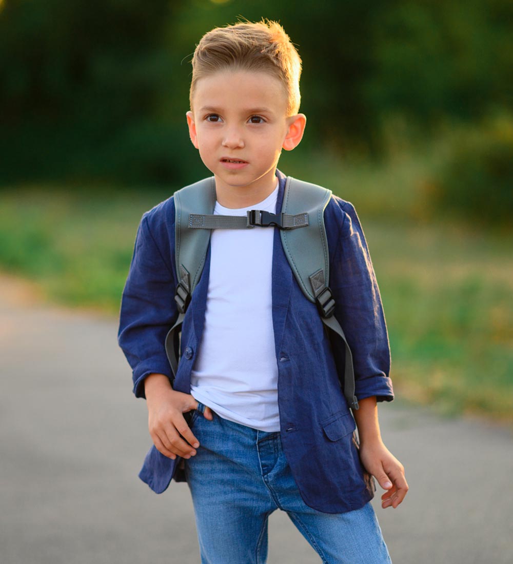 Crazy Safety Preschool Backpack - Shark - Grey