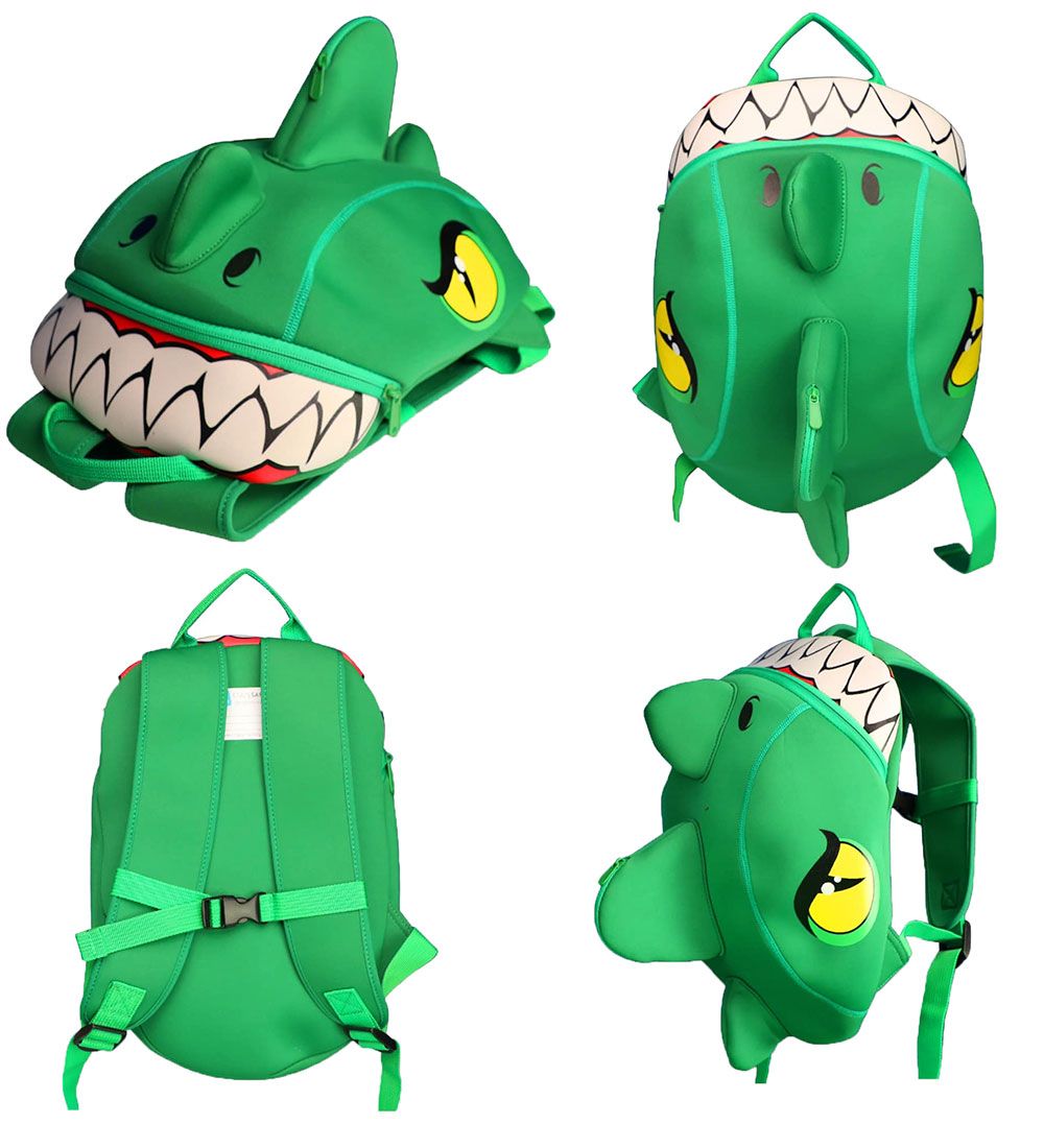 Crazy Safety Preschool Backpack - Dragon - Green