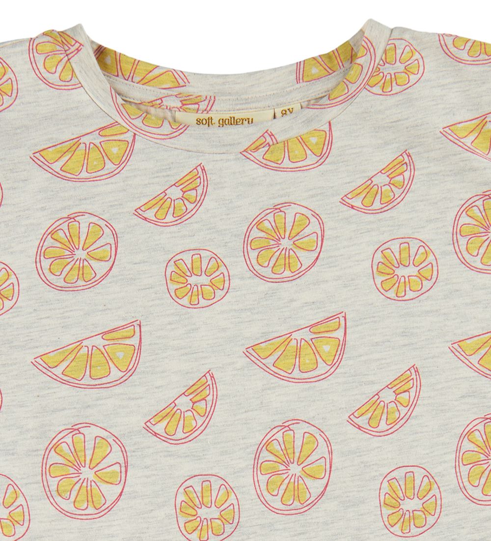 Soft Gallery T-shirt - SgPilou - Oranges - Light Grey Melange AO