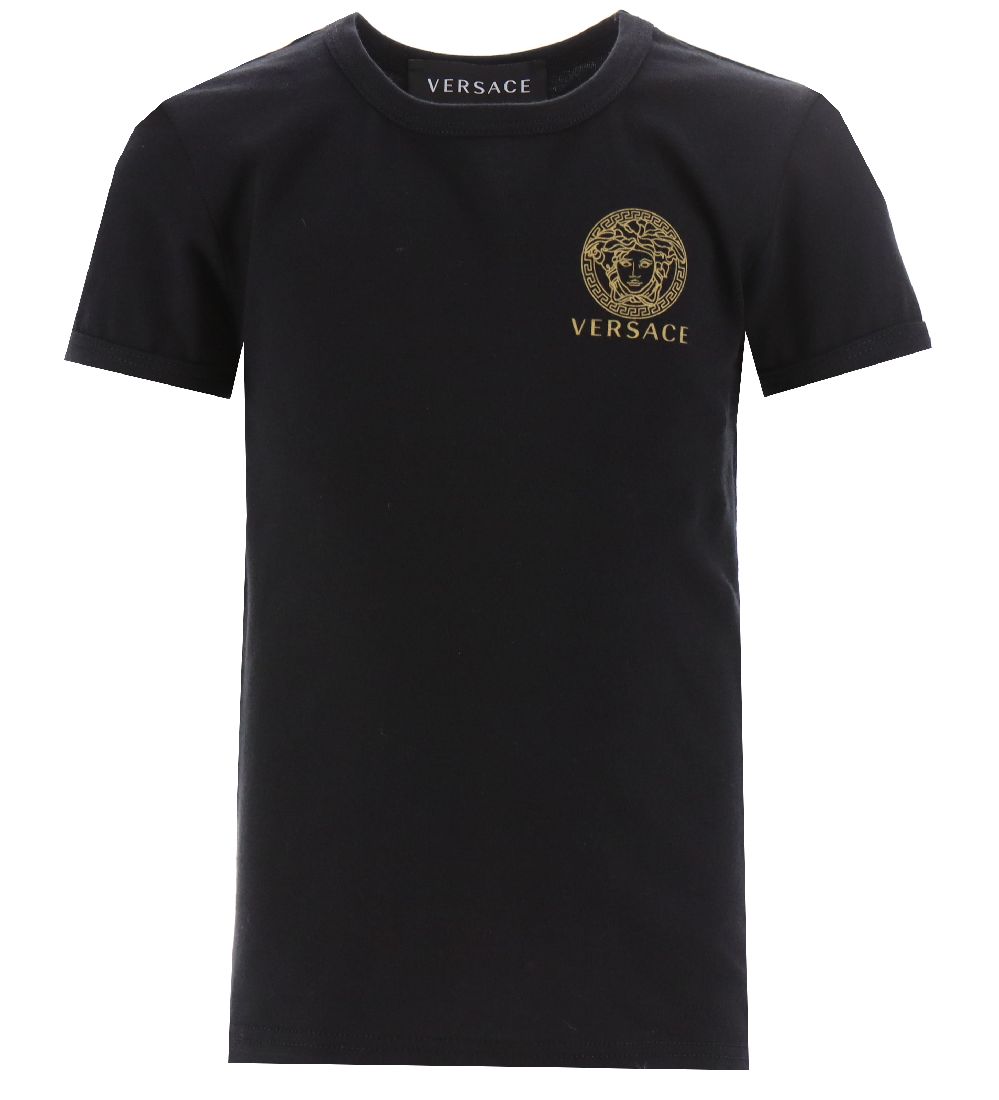 Versace T-shirt - 2-Pack - Topeka - Grey Melange/Black w. Gold