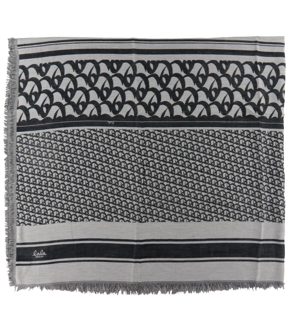 Lala Berlin Trefill - 200x65 - Monogram - Black Monogram On Whi