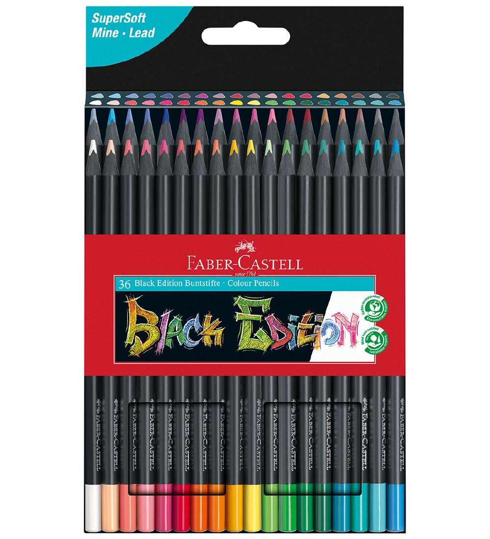 Faber-Castell Crayons de couleur - 36 pces - Triangulaire - Mult