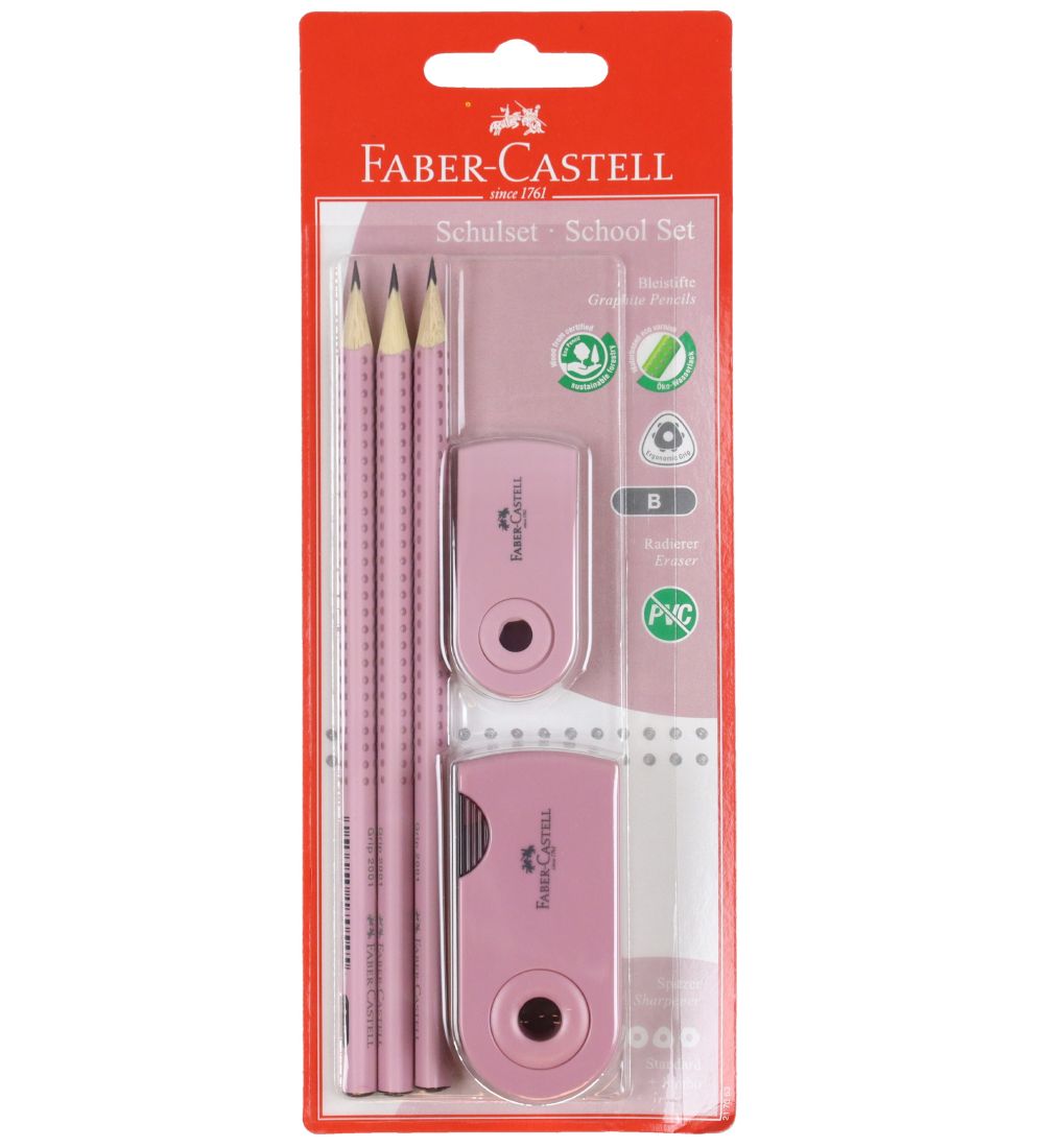 Faber-Castell Kynsarja - 5 Osaa - Vaaleanpunainen