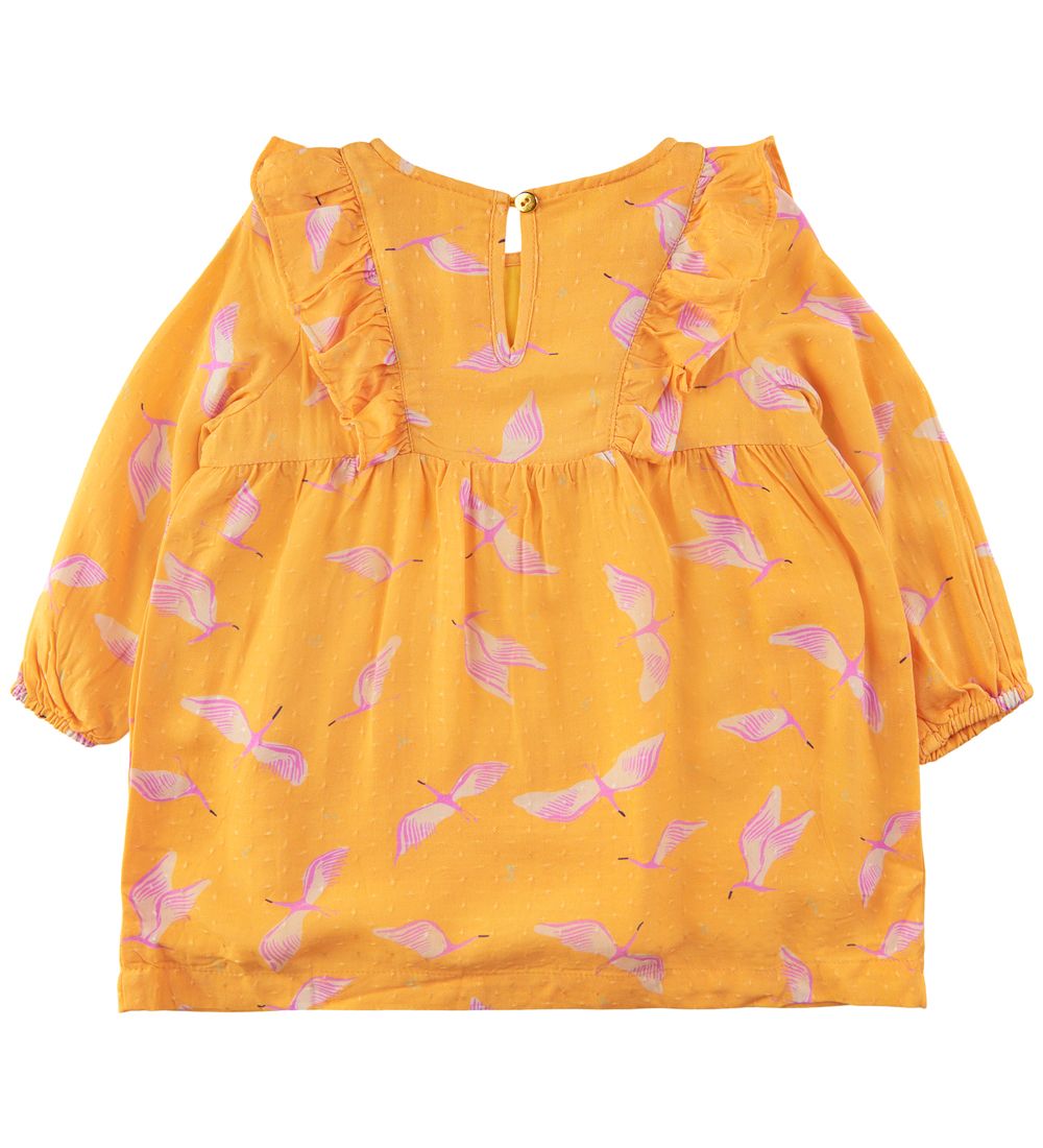 Soft Gallery Dress - SgEleanor - Cranes - Amber Yellow
