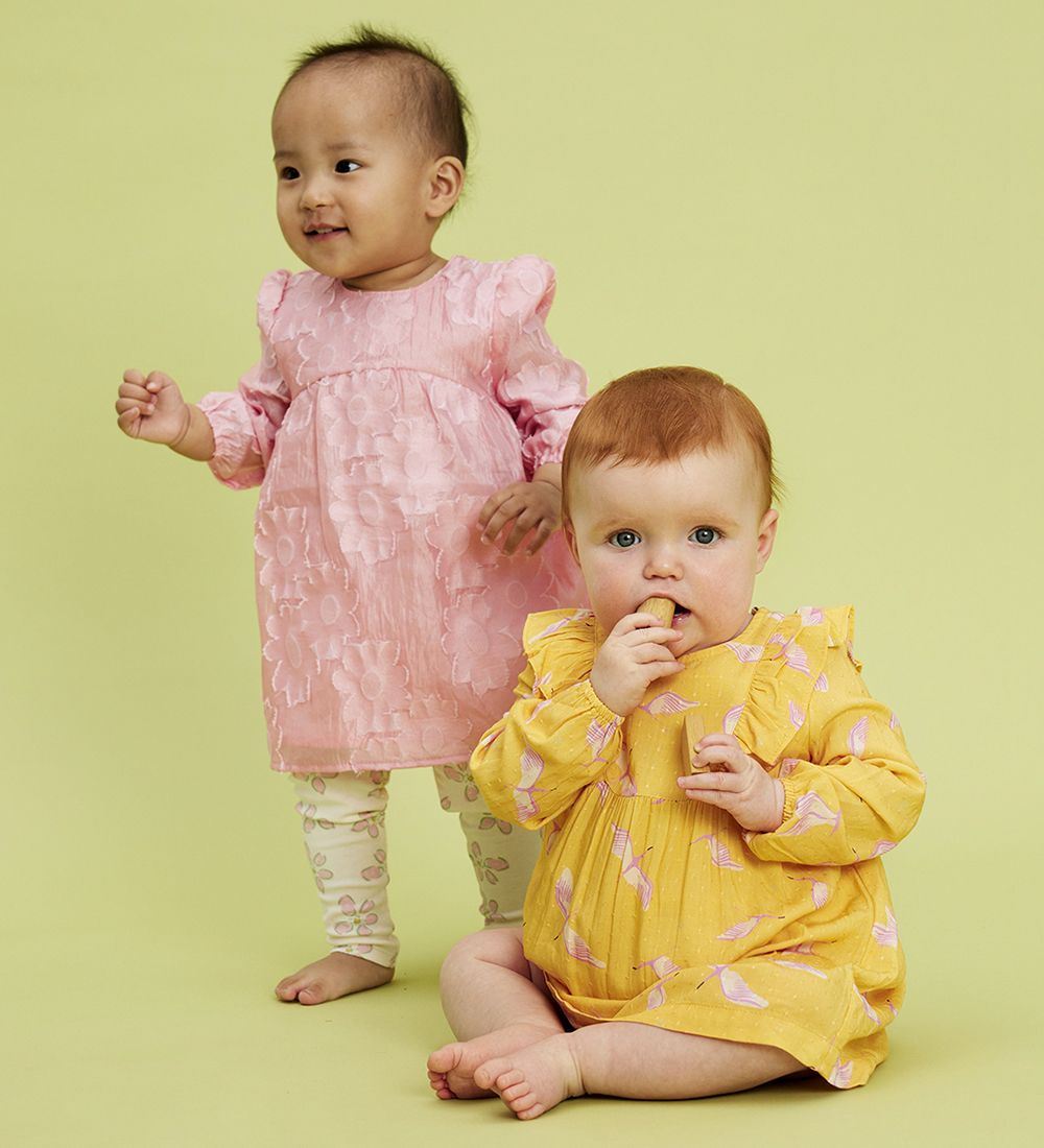Soft Gallery Dress - SgEleanor - Cranes - Amber Yellow
