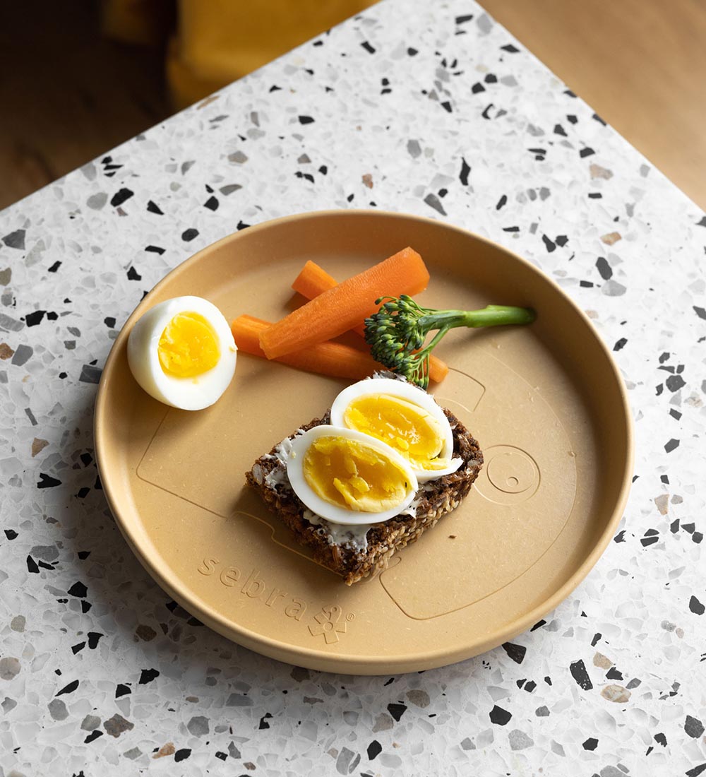 Sebra Dinner Set - Bioplastic - 3 Parts - MUMS - Wheat Yellow
