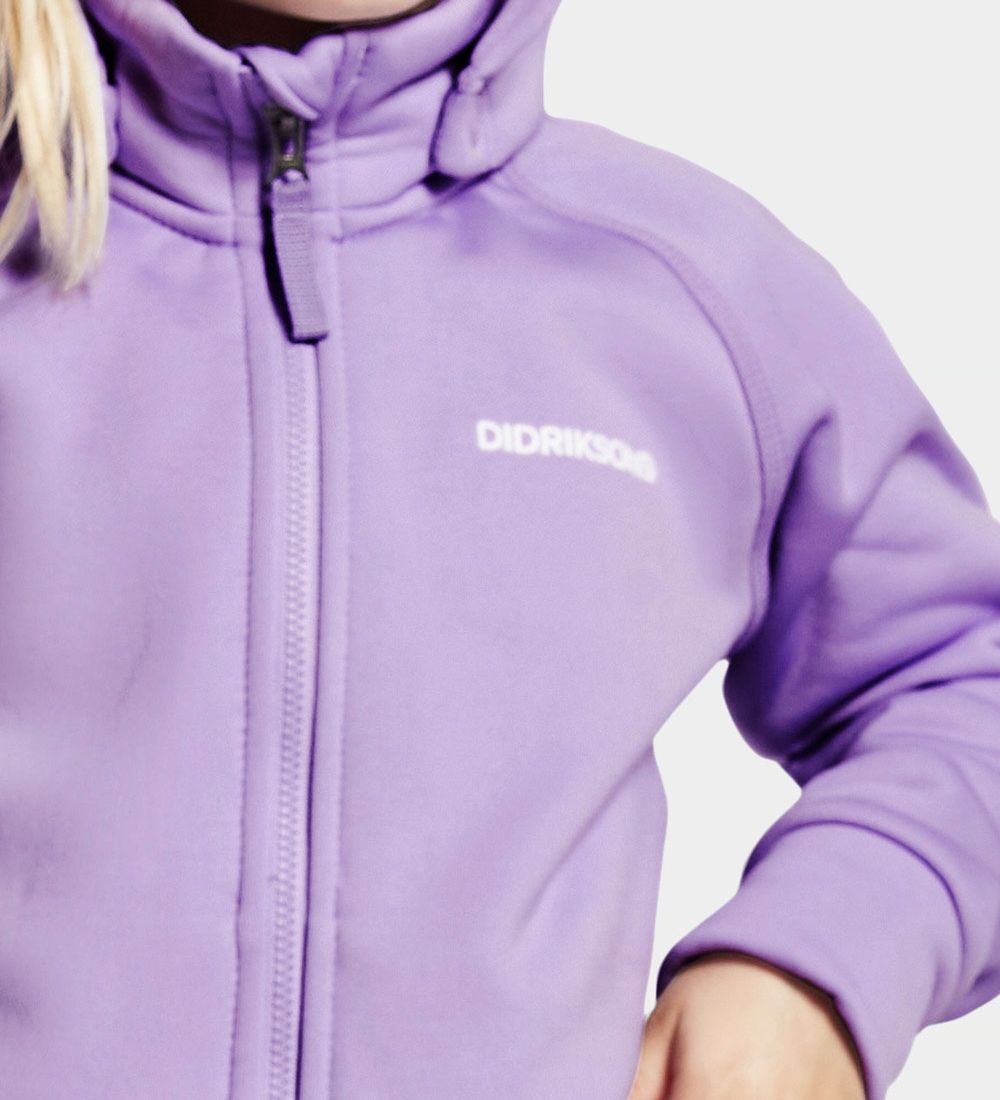 Didriksons Cardigan w. Fleece - Corin - Digital Purple
