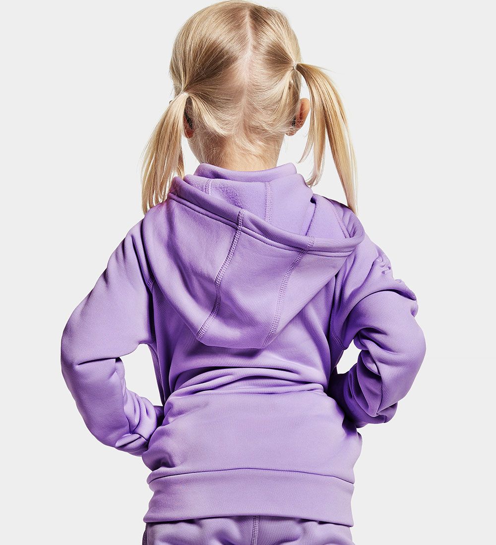 Didriksons Cardigan w. Fleece - Corin - Digital Purple