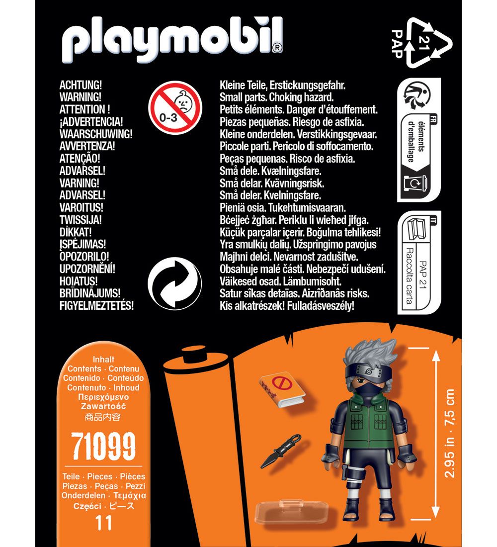 Playmobil Naruto - Kakashi - 71099 - 11 Parts