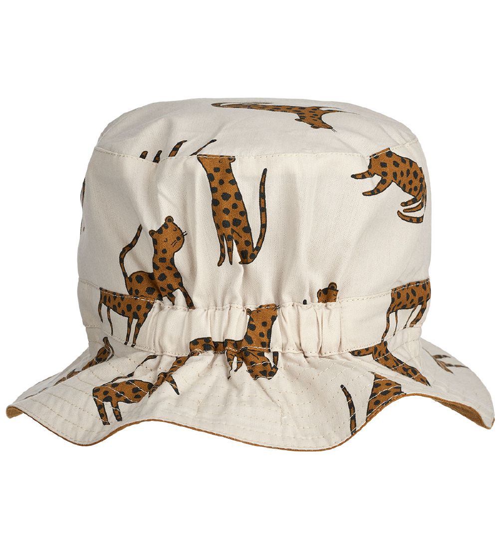 Liewood Bucket Hat - Sander Reversible - Leopard/Sandy
