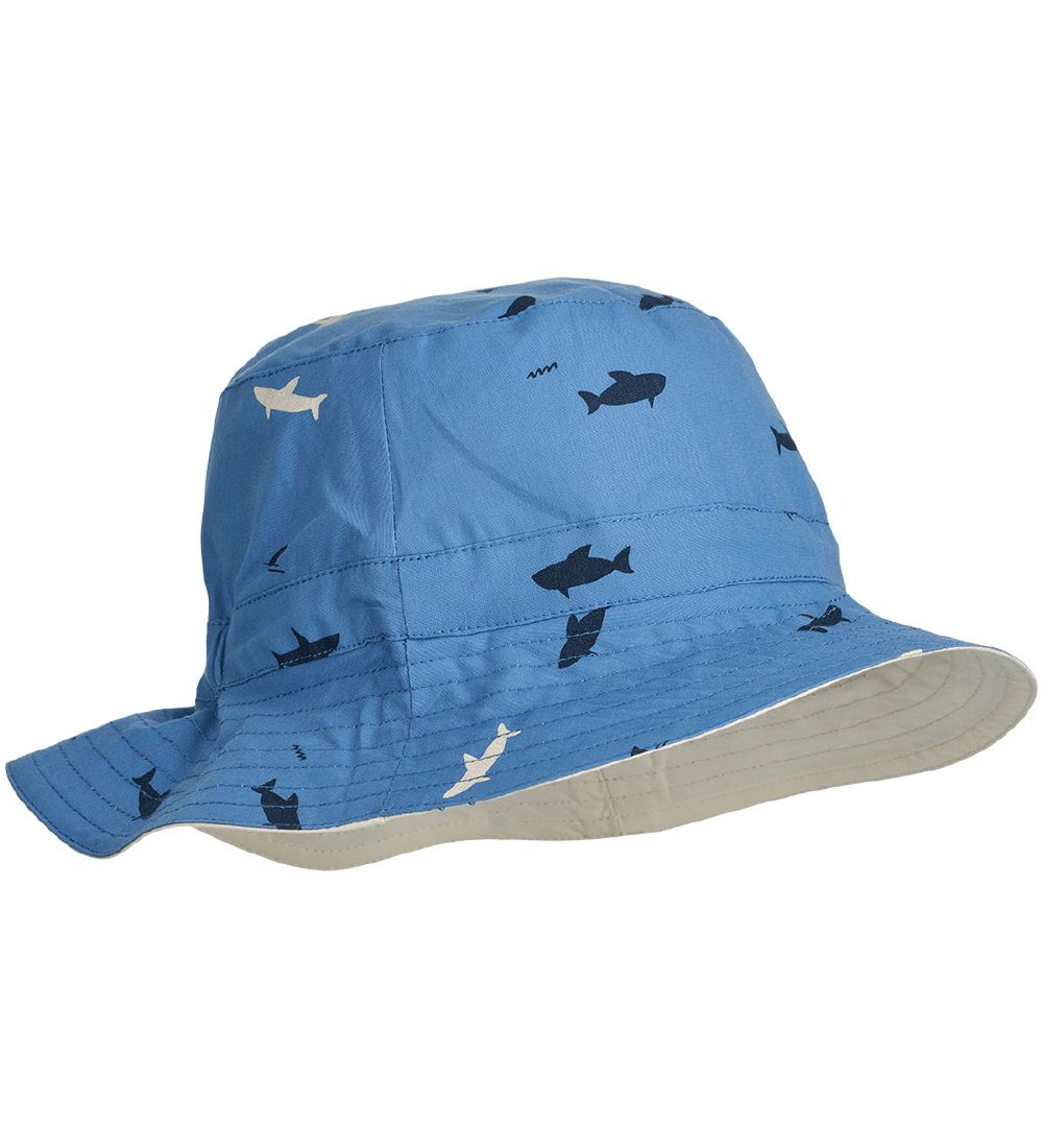 Liewood Bucket Hat - Sander Reversible - Shark/Riverside