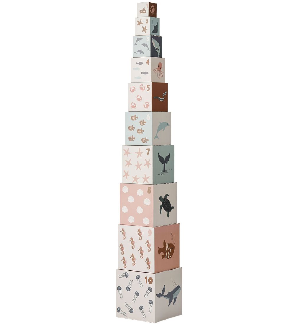 Liewood Stacking Blocks - 10 pcs - Aaren - Sea Creature/Sandy