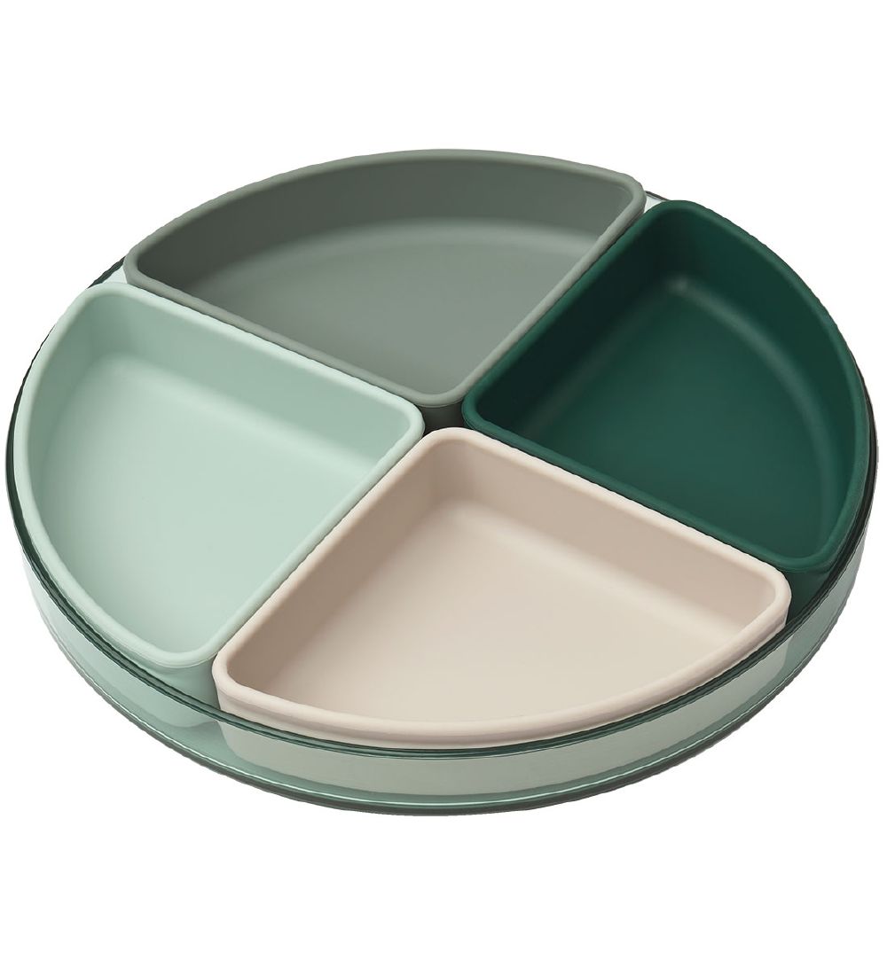 Liewood Plate - Tritan/Silicone - 4 Rooms - Shawn - Peppermint