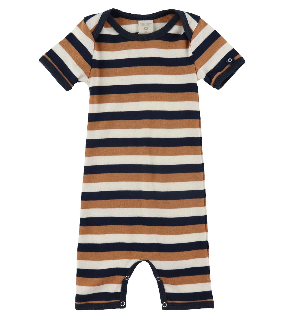Smallstuff Summer Romper - Navy/Rosehip Striped