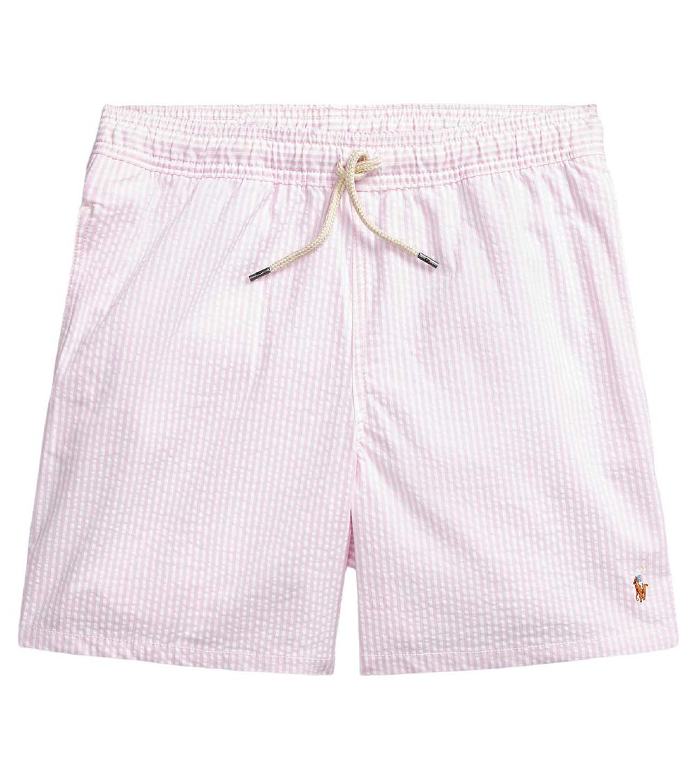 Polo Ralph Lauren Badeshorts - Classics II - Roesa/Weiß gestreif