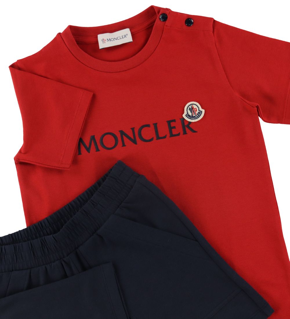 Moncler T-shirt/Shorts - Red/Black