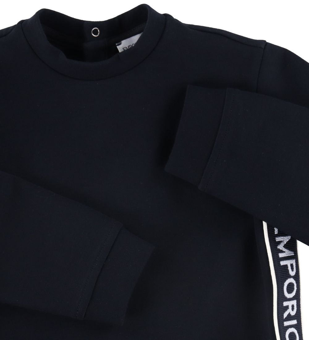 Emporio Armani Blouse - Navy w. Logo Stripes