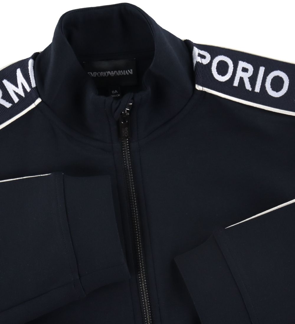 Emporio Armani Cardigan - Navy w. Logo Stripe
