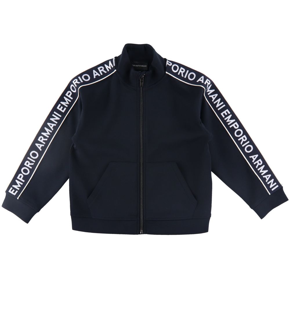 Emporio Armani Cardigan - Navy w. Logo Stripe