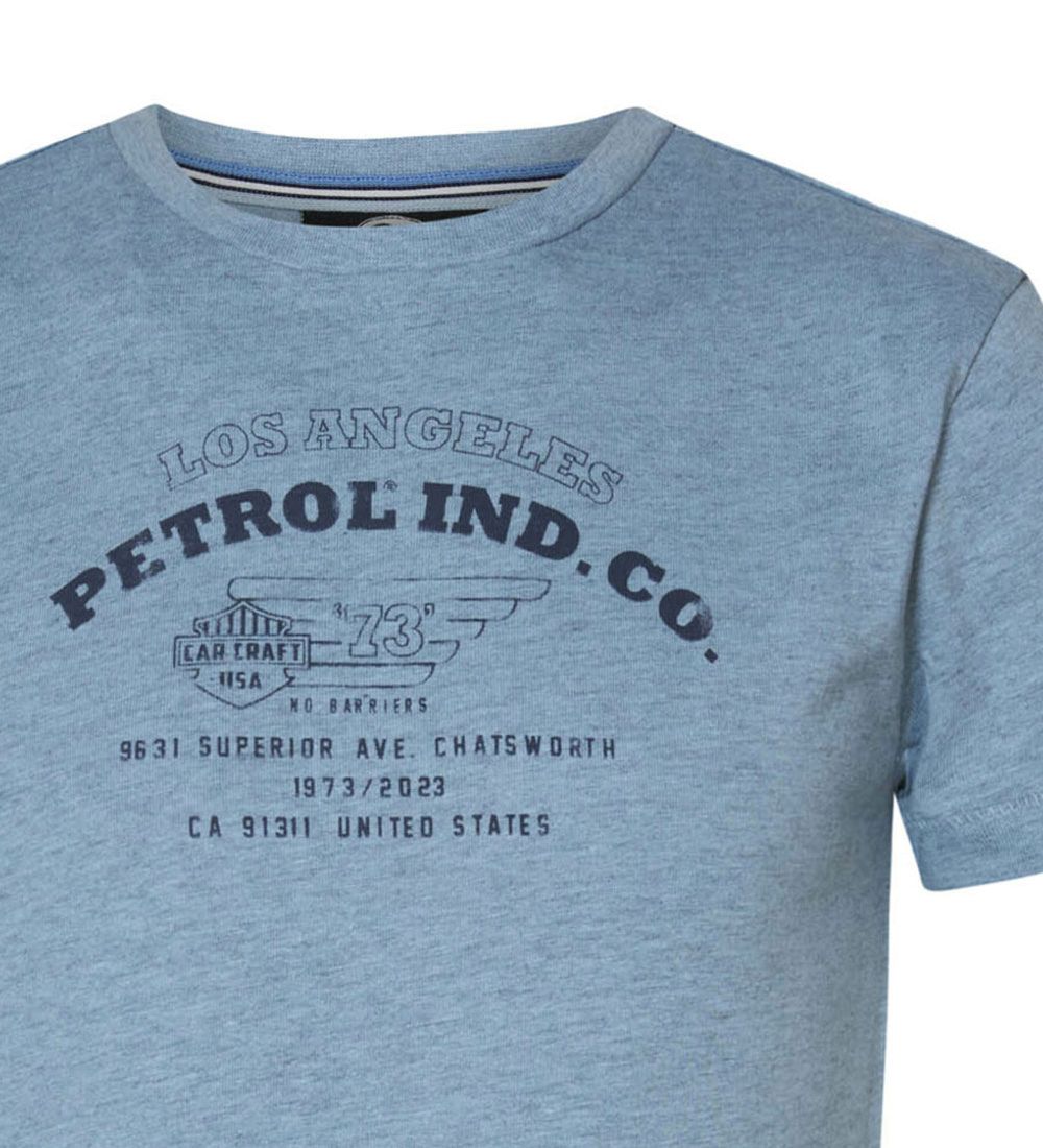 Petrol Industries T-shirt - Classic+ Print - Dusty Blue