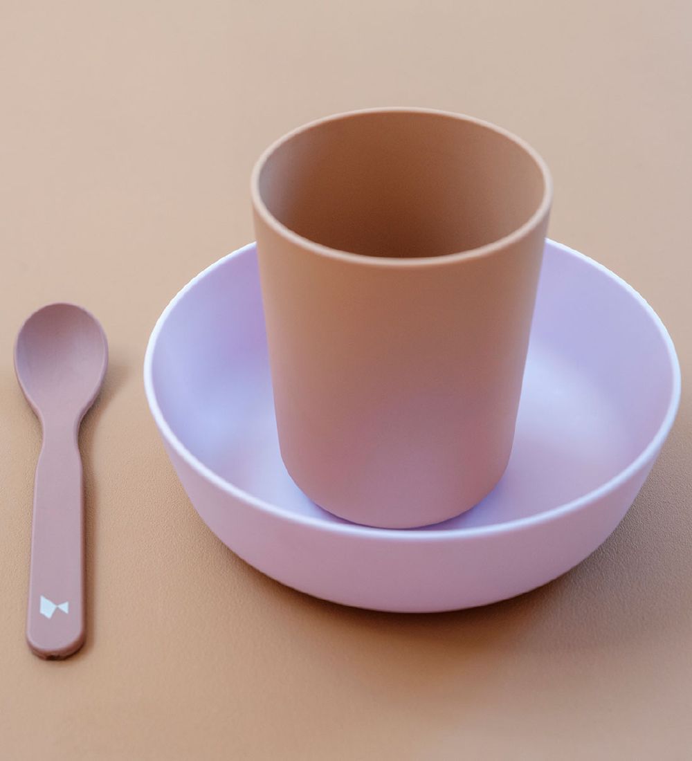Fabelab Dinner Set - Bioplastic - 3 Parts - Lilac Mix