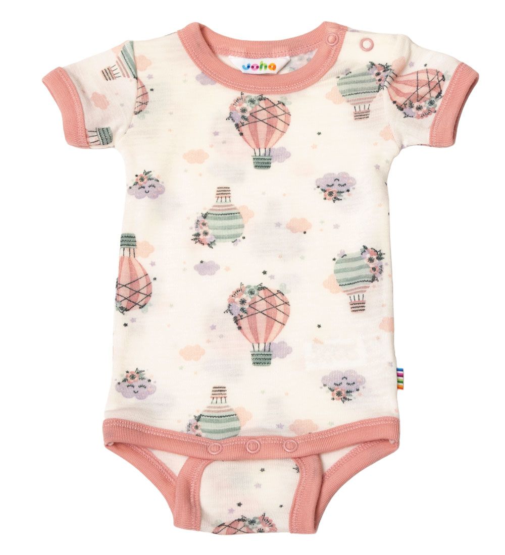 Joha Bodysuit s/s - Wool - White w. Print