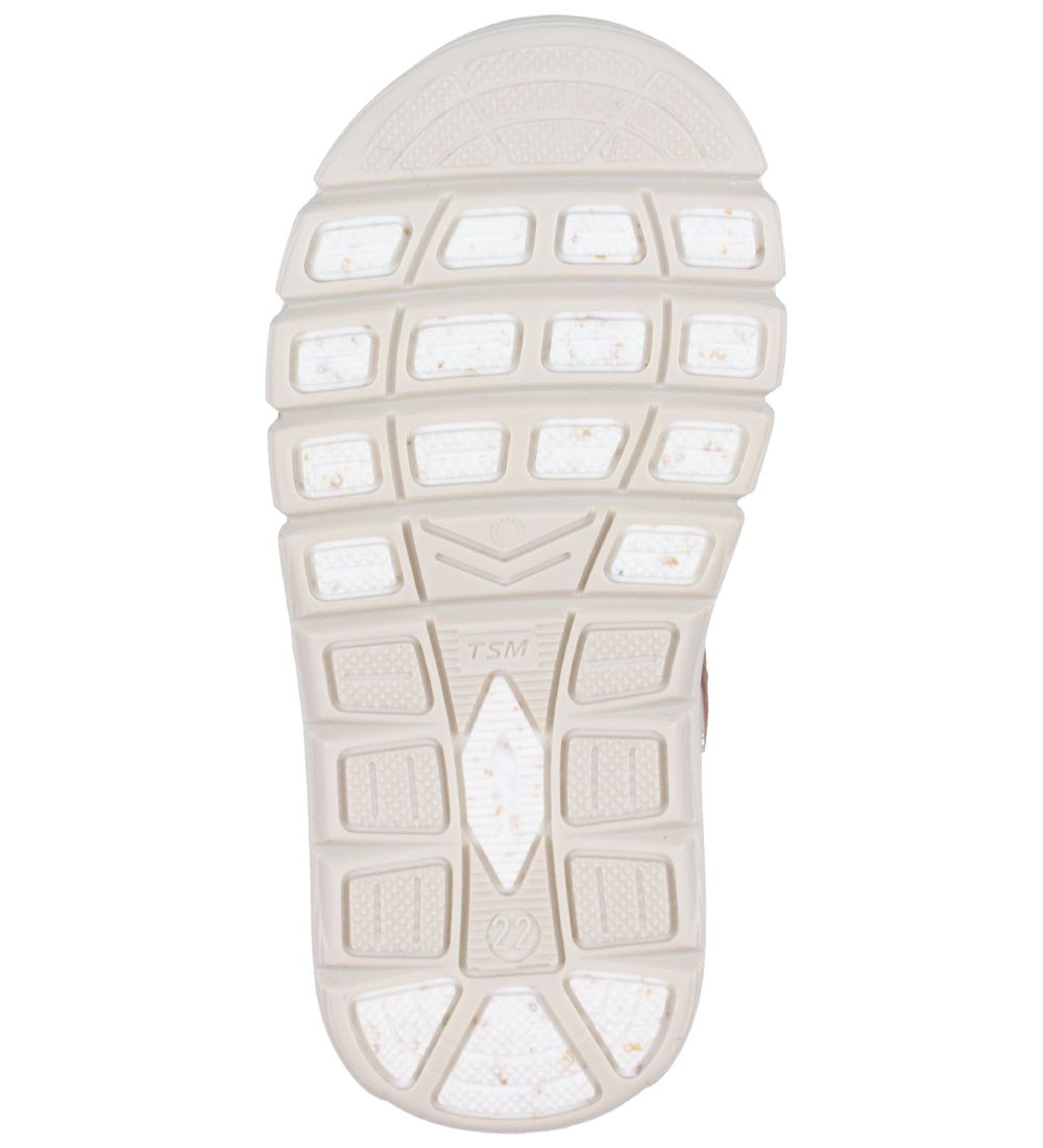 Angulus Prewalker Sandals - Dark Peach w. Glitter