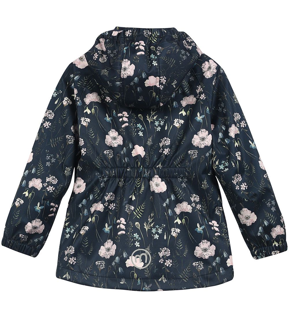Minymo Softshelljacke - Blue Nights m. Blumen