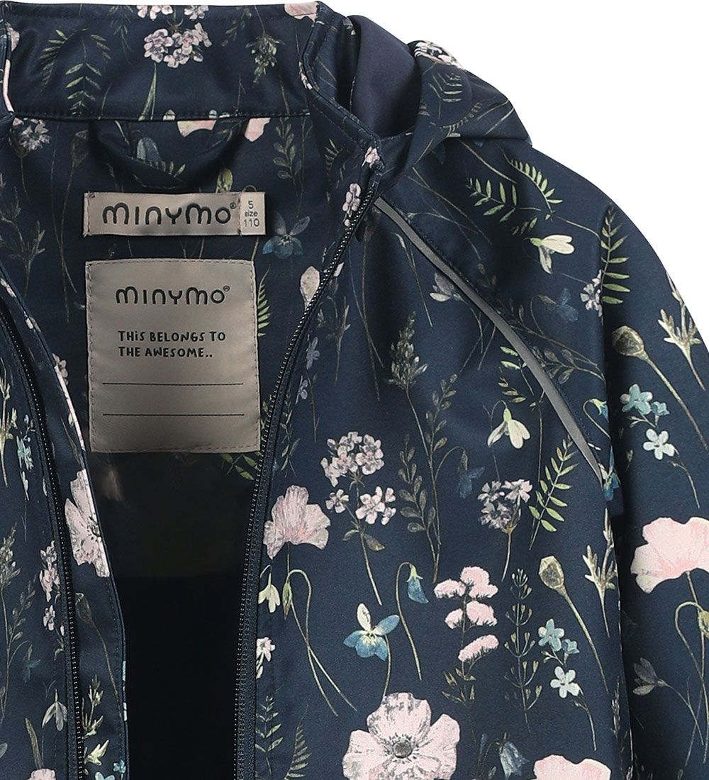 Minymo Softshelljacke - Blue Nights m. Blumen