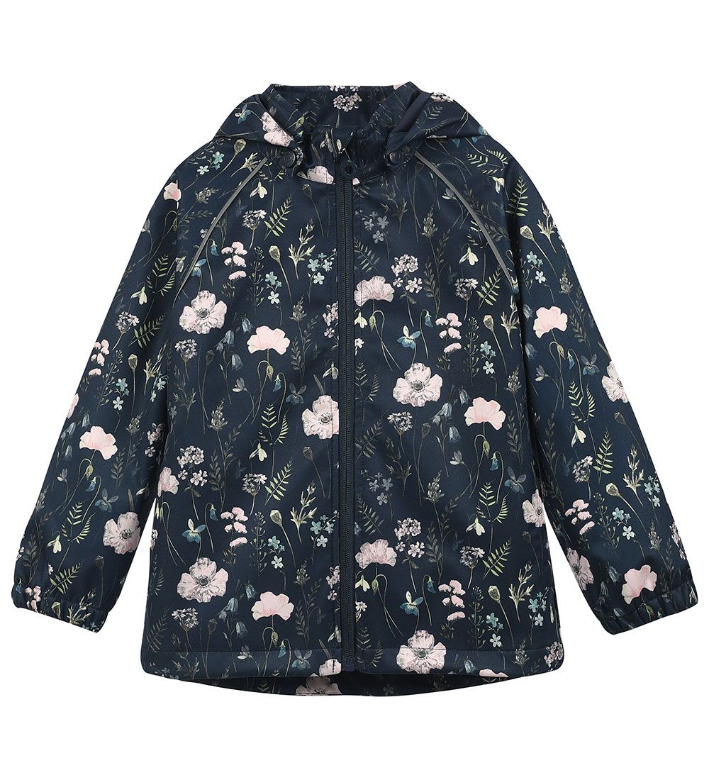 Minymo Softshelljacke - Blue Nights m. Blumen